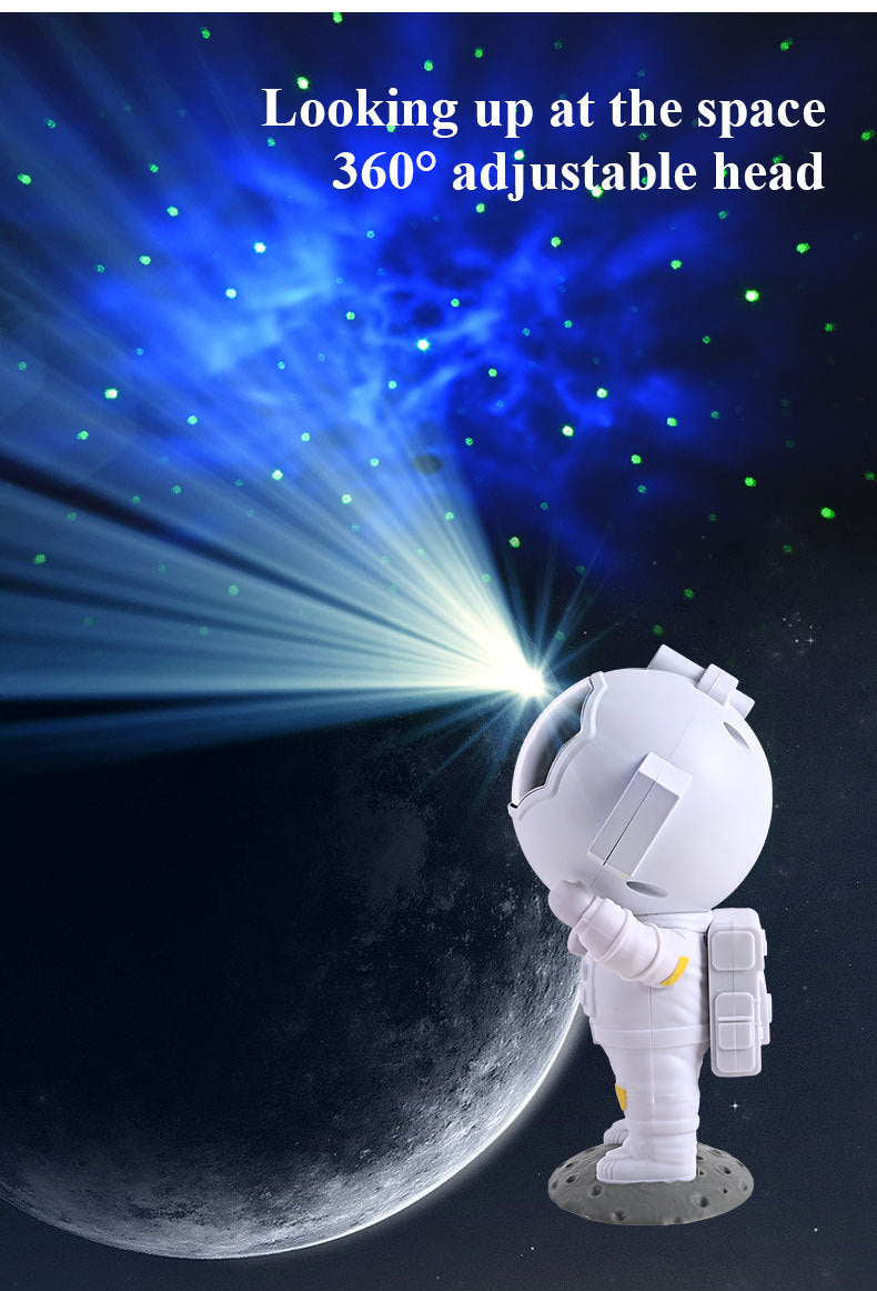 Galaxy Star Projector Lamp – Astronaut LED Night Light with Remote Control